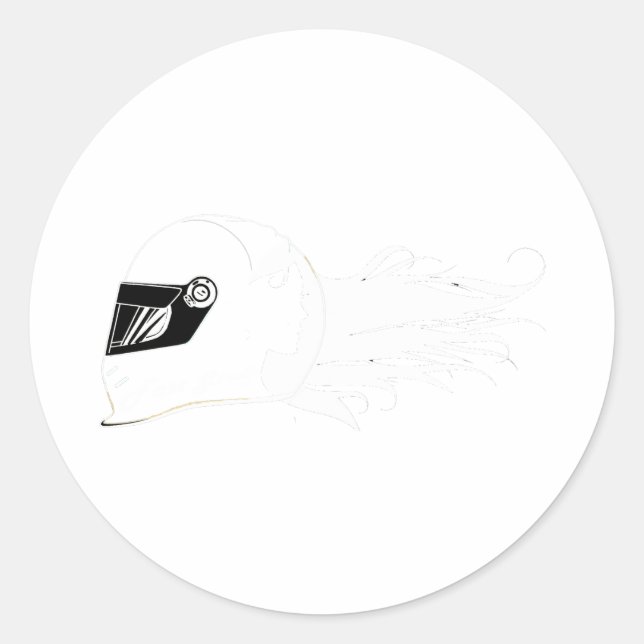 Sticker Rond Série rapide de filles (Devant)