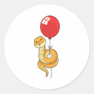 Sticker Rond Serpent à ballons