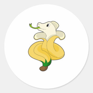 Sticker Rond Serpent avec banane