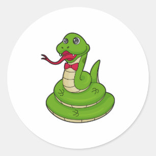 Sticker Rond Serpent avec cravate de cabot