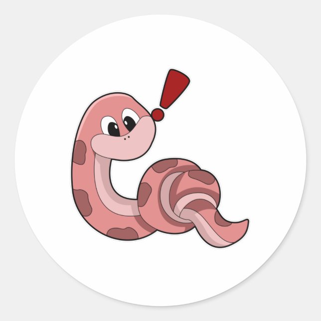 Sticker Rond Serpent avec des rideaux rouges (Devant)