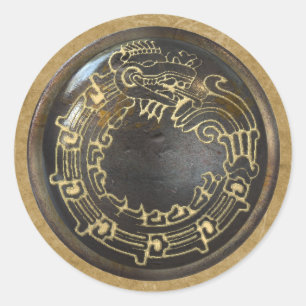 Sticker Rond Serpent aztèque