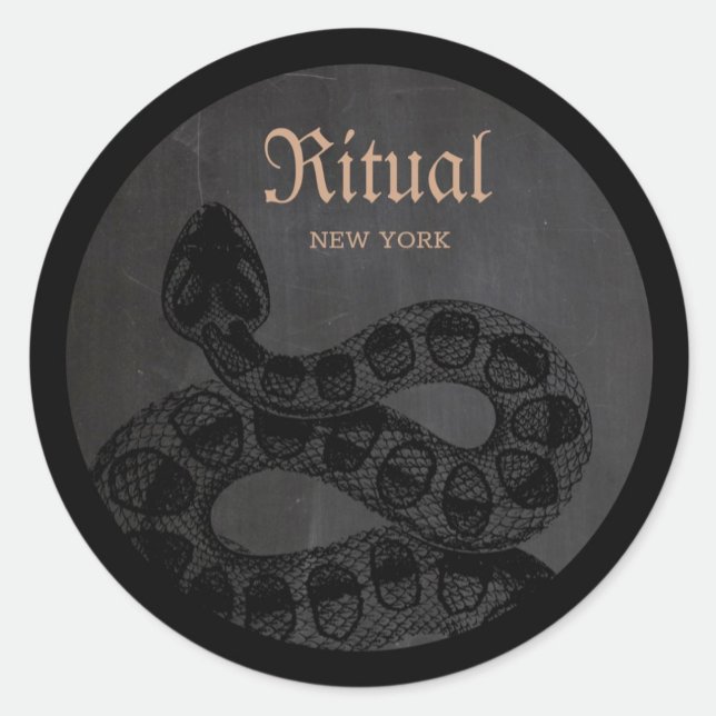 Sticker Rond Serpent d'Halloween adulte (Créateur téléchargé)