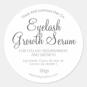 Sticker Rond Sérum Eyelash Eyebrose Ou Croissance Des Cheveux