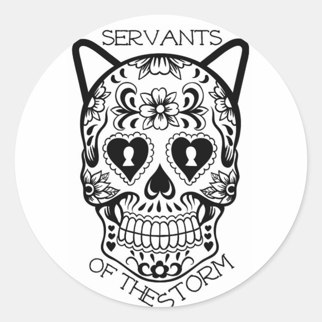 Sticker Rond Servants de l'autocollant Storm (Devant)