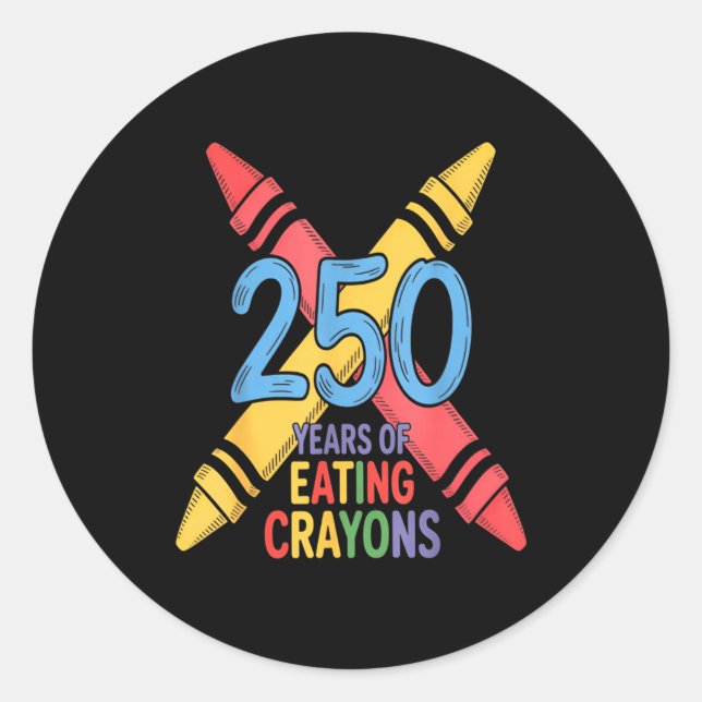 Sticker Rond Service 250 Years 1776-2026 250th Birthday  (Devant)