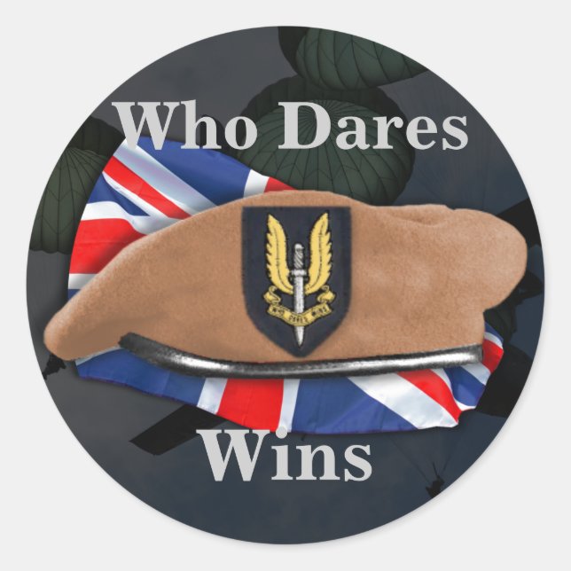 Sticker Rond service aérien spécial dit vétérans anciens combat (Devant)