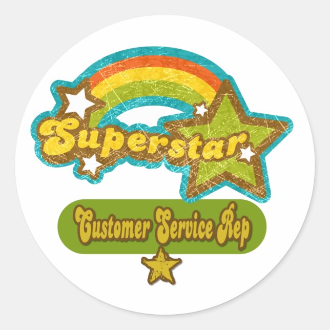 Sticker Rond Service Clientèle Superstar (Devant)