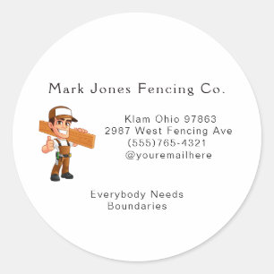 Sticker Rond Service de l'entreprise Guy Cartoon