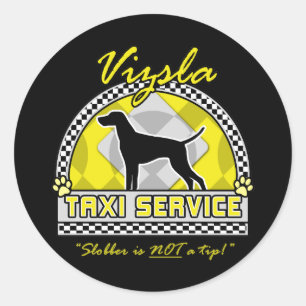 Sticker Rond Service de taxi Vizsla