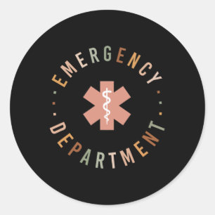 Sticker Rond Service D'Urgence Er Ed Salle D'Urgence Nurse Tr