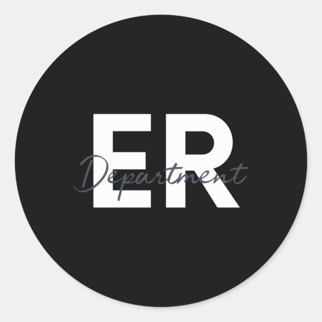 Sticker Rond Service D'Urgence Salle D'Urgence Er Soins De Sant (Devant)