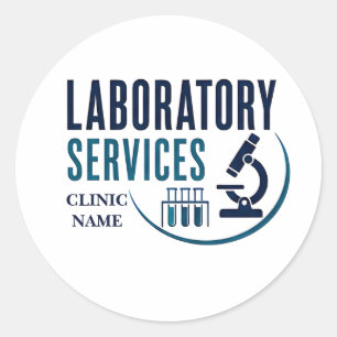 Sticker Rond Services de laboratoire médical