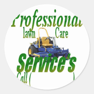 Sticker Rond Services professionnels d'entretien de pelouse