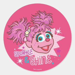 Sticker Rond Sesame Street   Abby Cadabby - Étincelle & Éclat