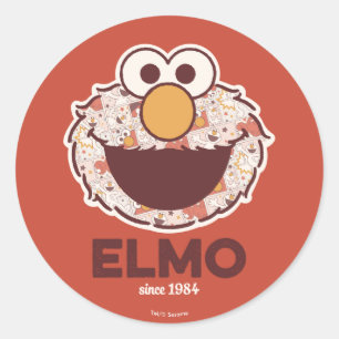 Sticker Rond Sesame Street Elmo depuis 1984