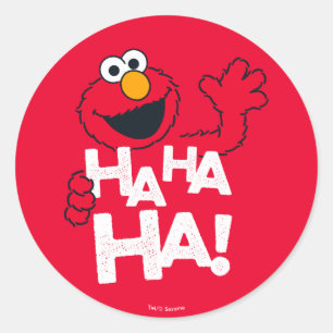 Sticker Rond Sesame Street   Elmo - Ha Ha Ha!