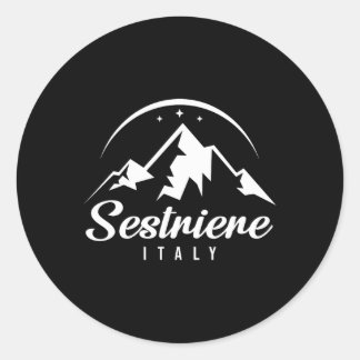 Sticker Rond Sestriere Italie Station de ski Ski Snowboard Sou