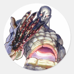 Sticker Rond Seth avec le sang en main