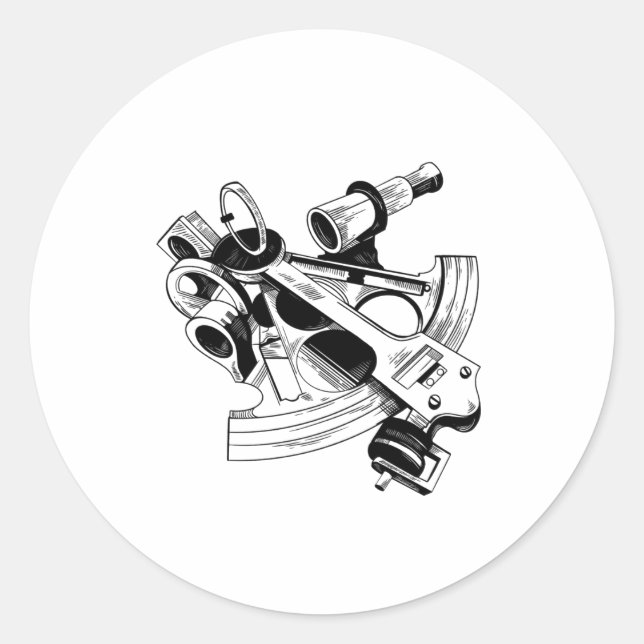 STICKER ROND SEXTANT (Devant)