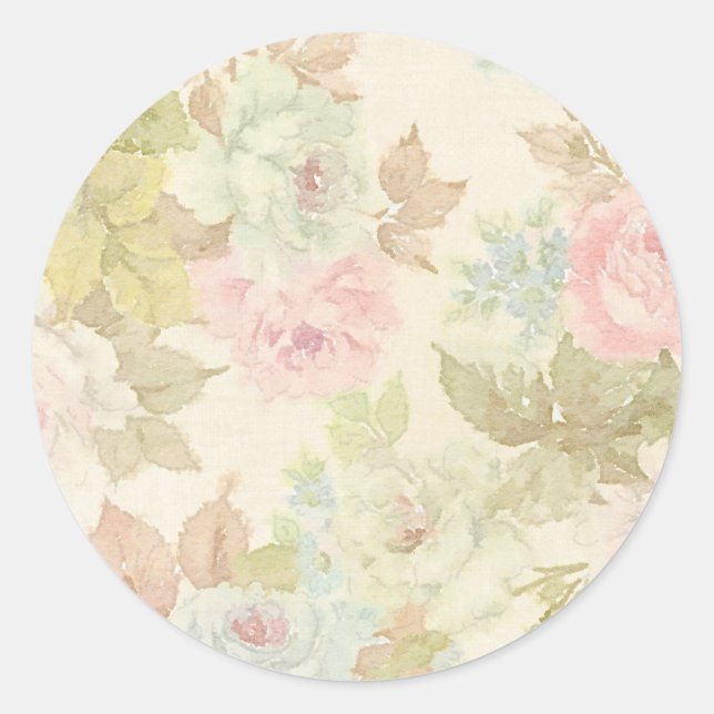 Sticker Rond Shabby Tea Party (Devant)