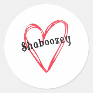Sticker Rond Shaboozey Coeur T Avec Prénom Pour Les Filles Et D