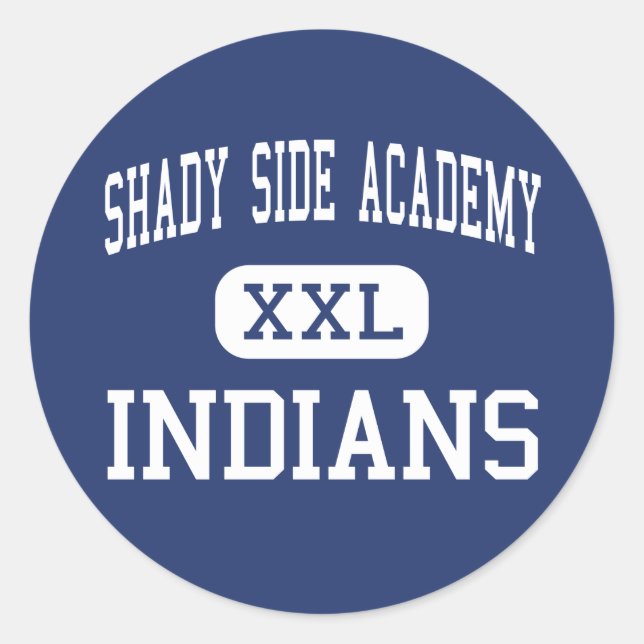 Sticker Rond Shady Side Academy Indiens Middle Pittsburgh (Devant)