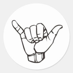 STICKER ROND SHAKA ASL
