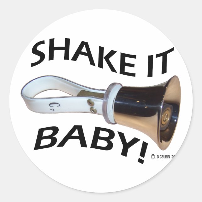 Sticker Rond Shake It Baby ! (Devant)