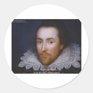 Sticker Rond Shakespeare "Telle que nous soyons" Citation de sa