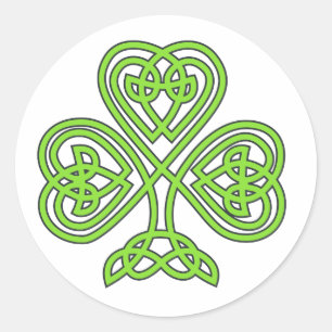 Sticker Rond Shamrock celtique