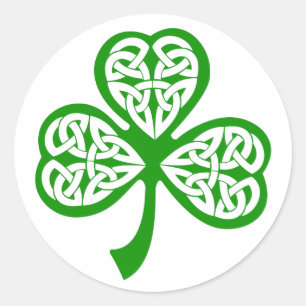 Sticker Rond Shamrock de noeud celtique