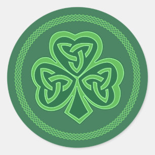Sticker Rond Shamrock de noeud celtique