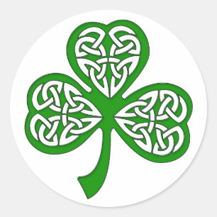 Sticker Rond Shamrock du noeud celtique