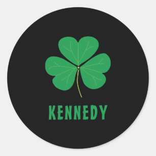 Sticker Rond Shamrock Green Clover Irlande Celtic Irish Nom