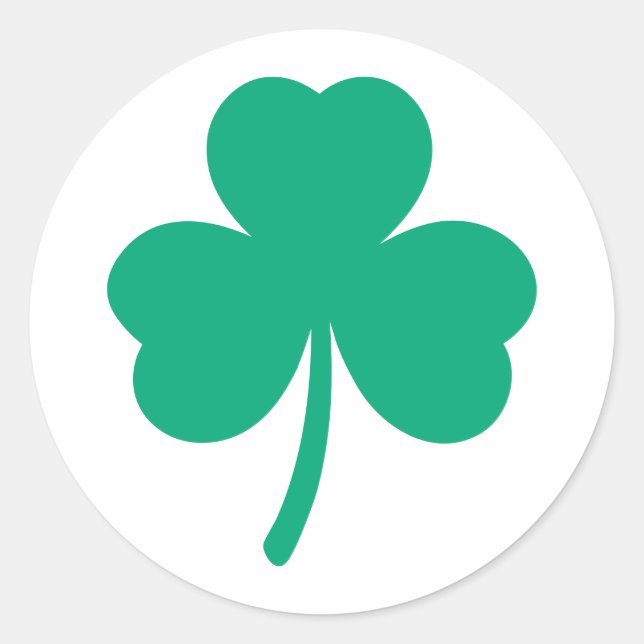 Sticker Rond Shamrock irlandais (Devant)