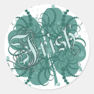 Sticker Rond Shamrock irlandais