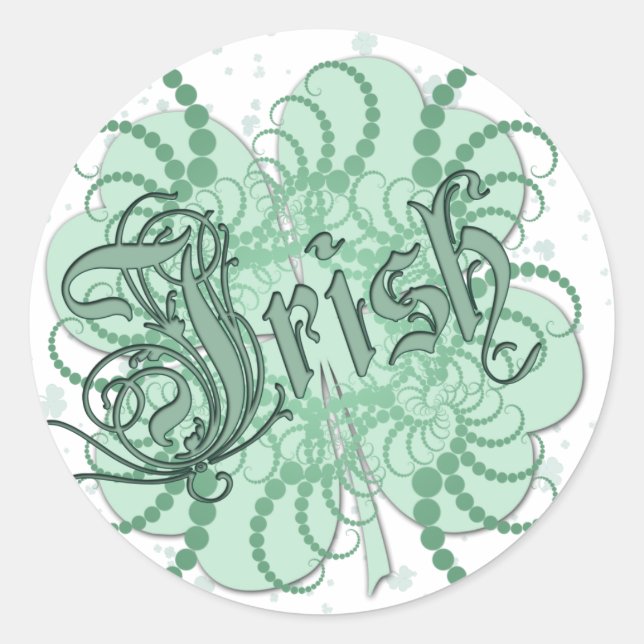 Sticker Rond Shamrock irlandais (Devant)
