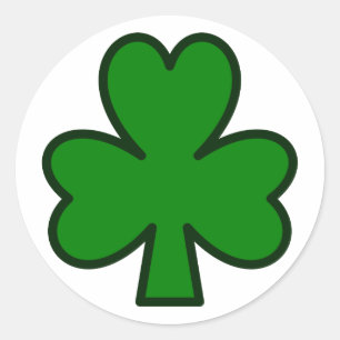 Sticker Rond Shamrock, Irlande
