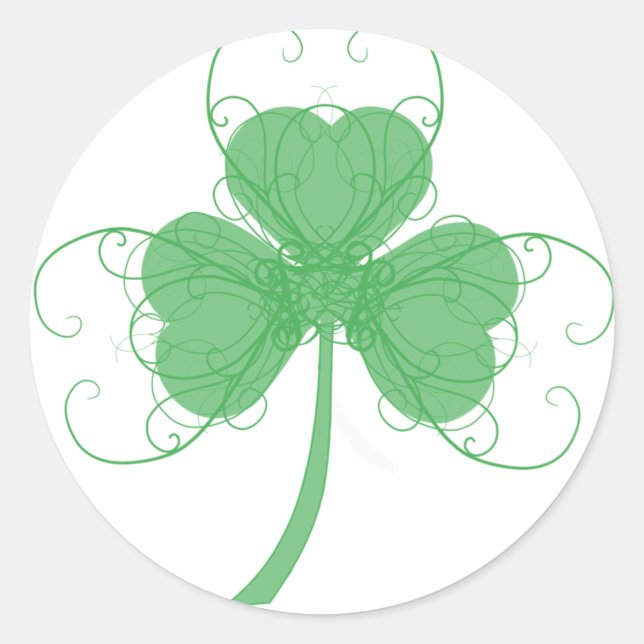 Sticker Rond Shamrock précis (Devant)
