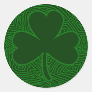 Sticker Rond Shamrock Scribblprint