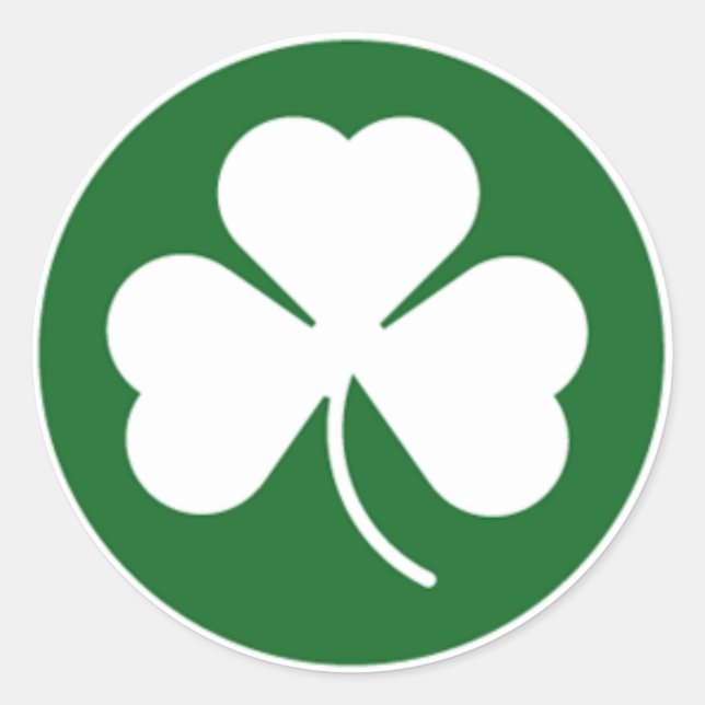 Sticker Rond Shamrock vert (Devant)