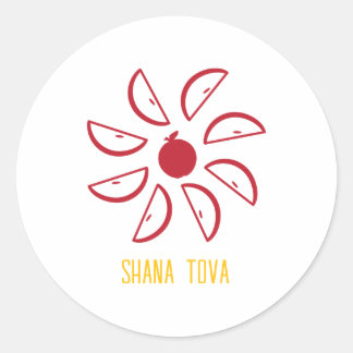 Sticker Rond Shana Tova aux pommes