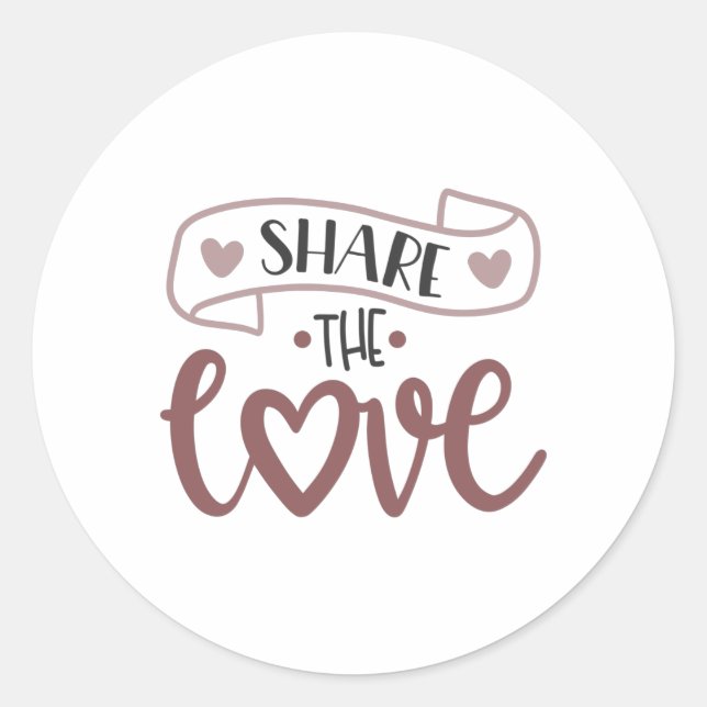Sticker Rond Share the Love (Devant)