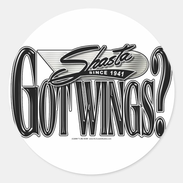 Sticker Rond Shasta — Vous avez des ailes ? (Devant)
