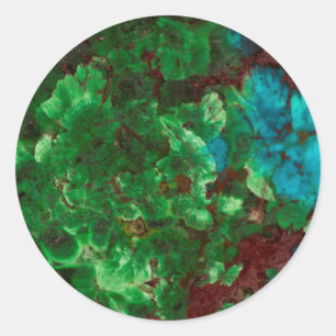 Sticker Rond Shattuckite à lace verte
