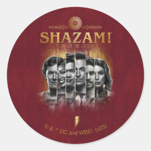 Sticker Rond SHAZAM ! Furie des dieux   Bars photo de caractère