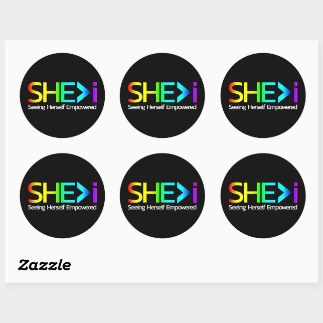 Sticker Rond SHE>Je vois qu'elle est autonome (Feuille)