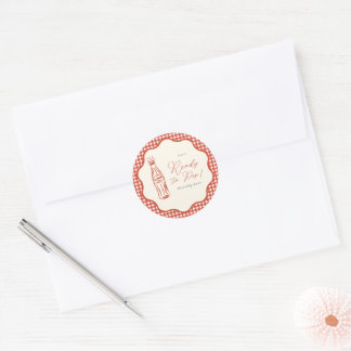 Sticker Rond She’s ready to pop baby shower