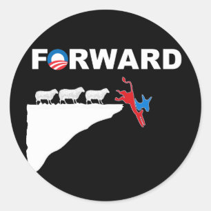 STICKER ROND SHEEP ALLER DE L'AVANT